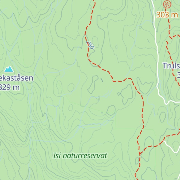 Map of Trehoggeråsen