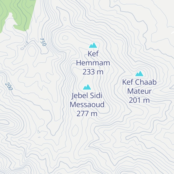 Map of Jebel Sidi Messaoud