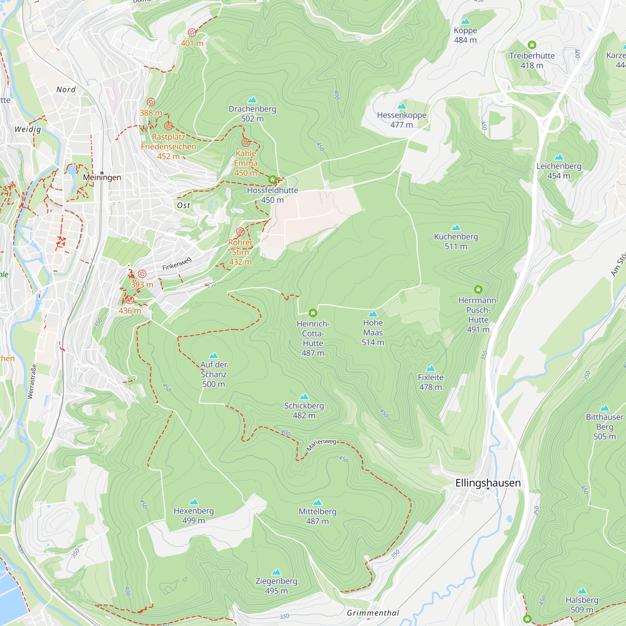 Heinrich-Cotta-Hütte map