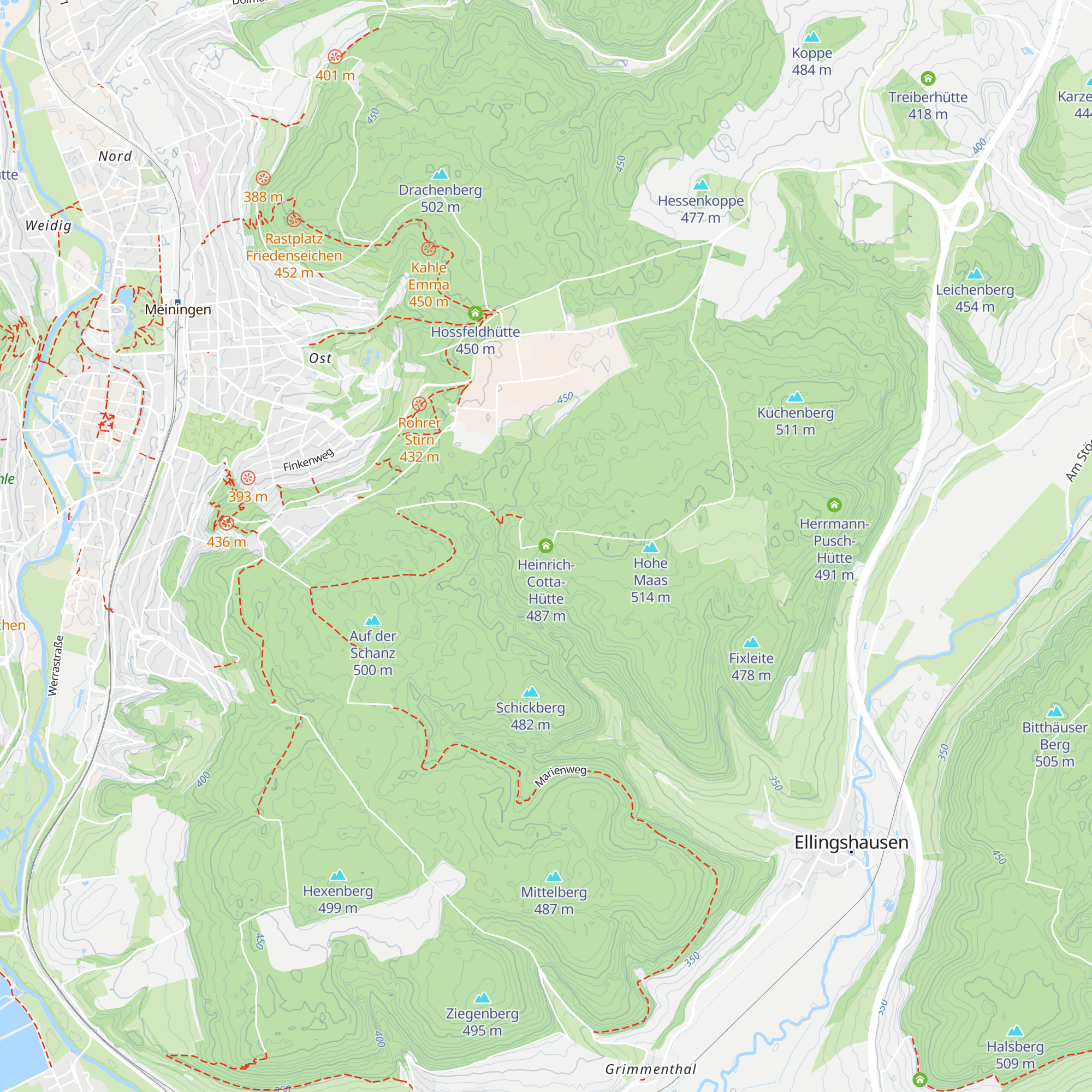 Heinrich-Cotta-Hütte map