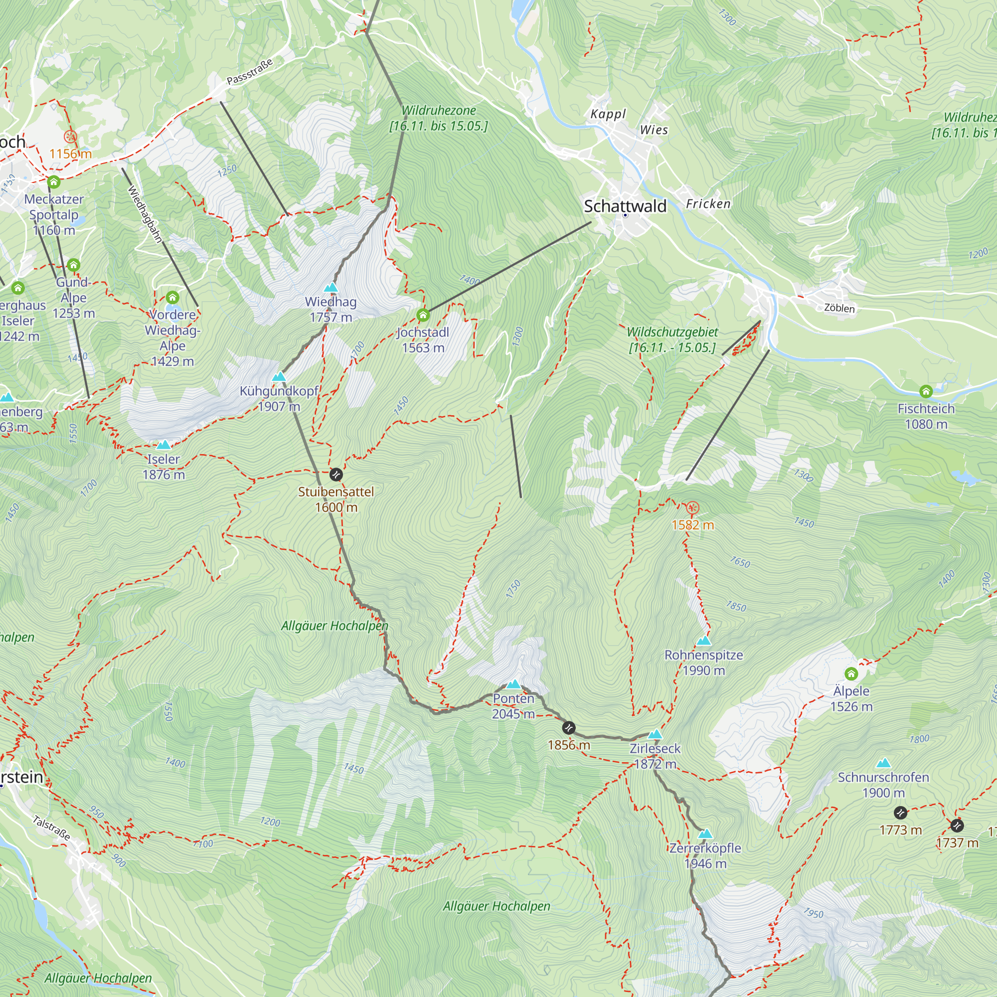 Stuiben Sennalpe map