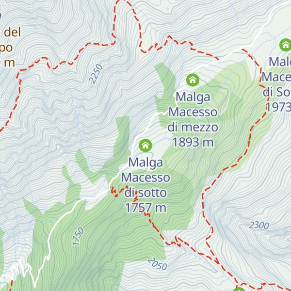 Map of Malga Macesso di sotto