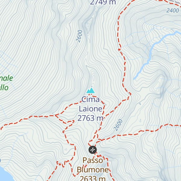 Map of Cima Laione