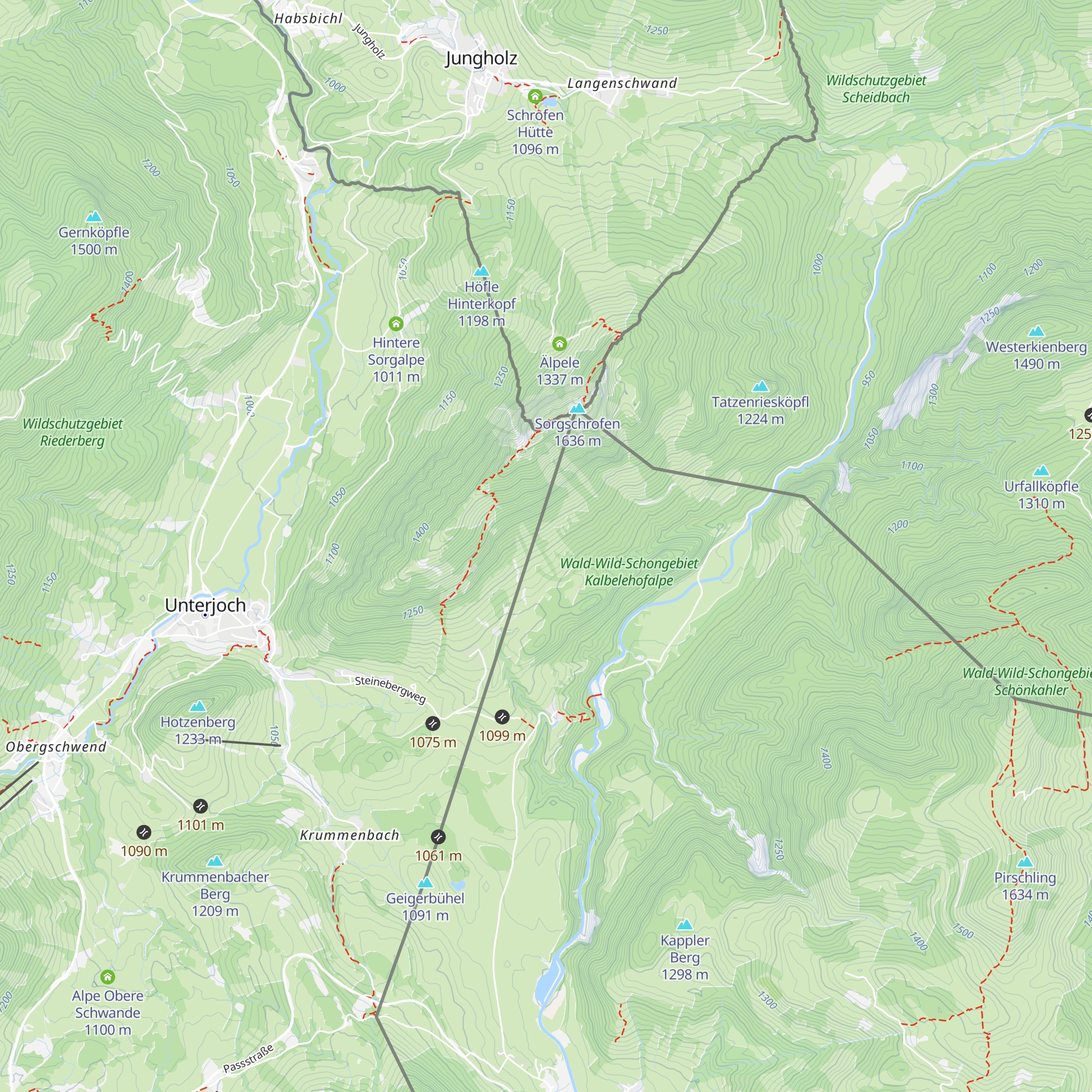 Zerreralpe map