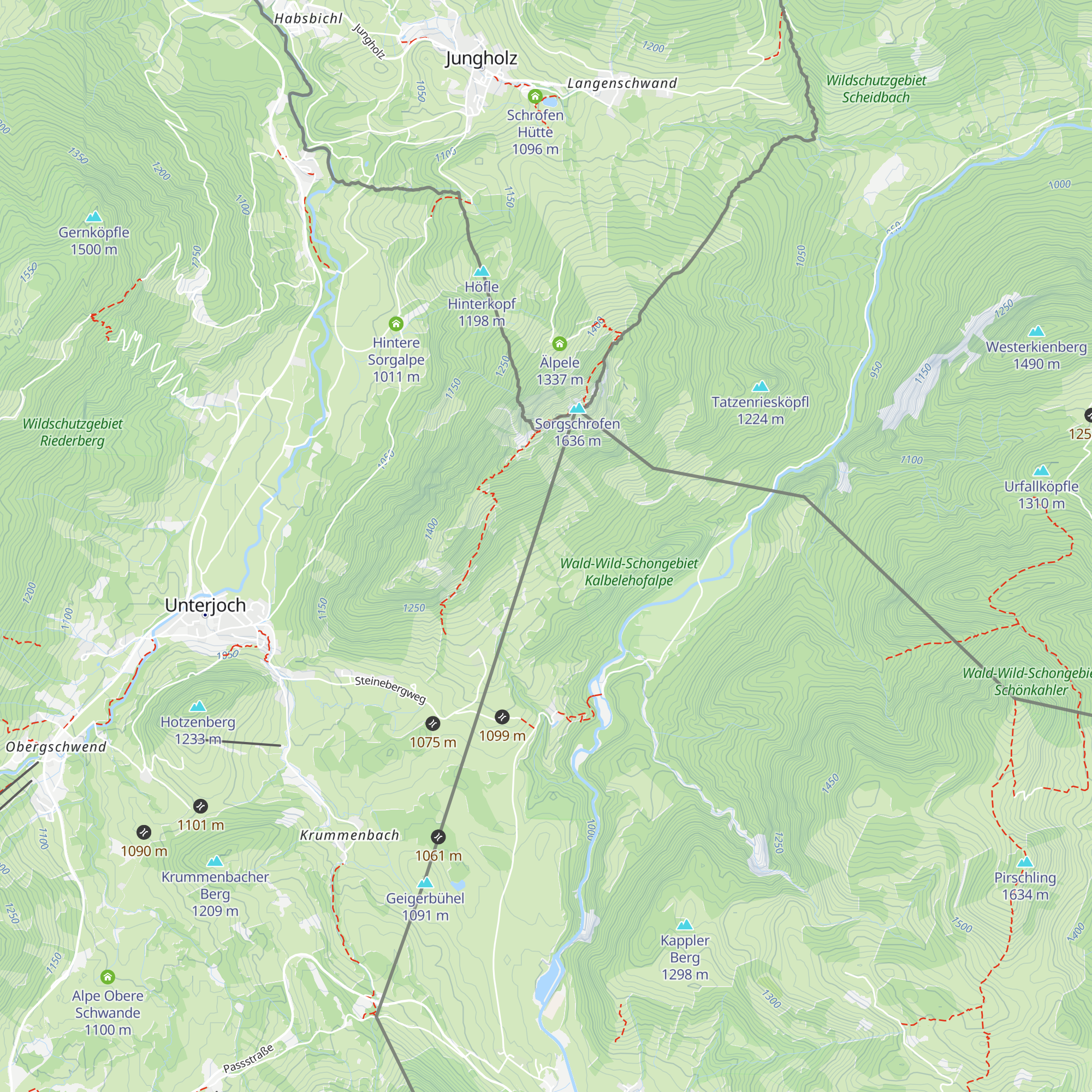 Zerreralpe map