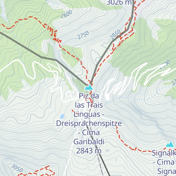 Map of Rifugio Garibaldi - Dreisprachenspitze