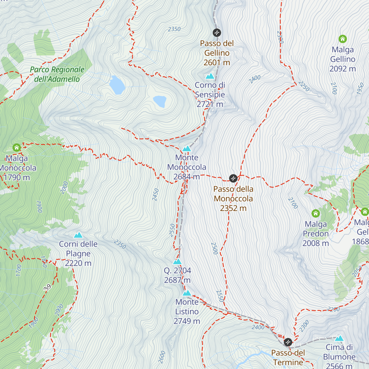 Bivacco Capanna Mattia map