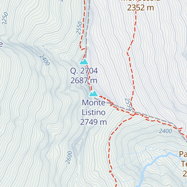 Map of Monte Listino