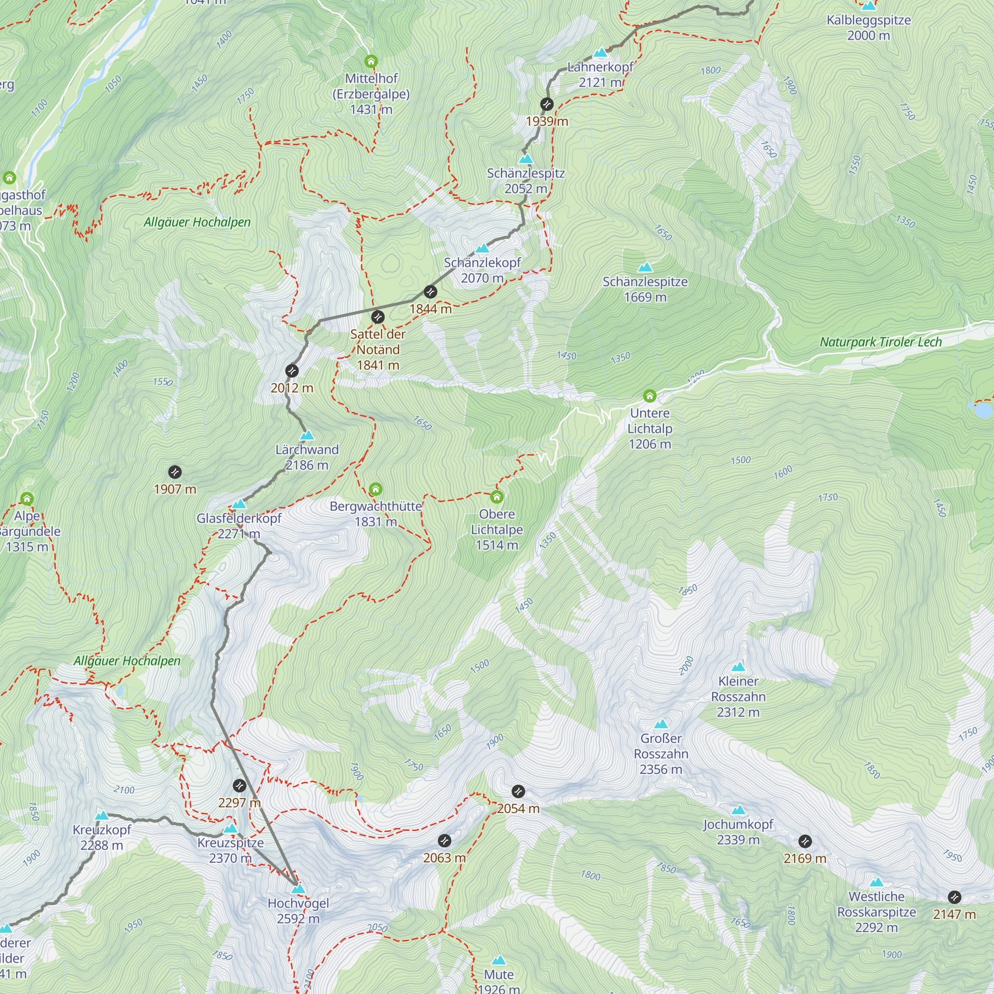 Obere Lichtalpe map