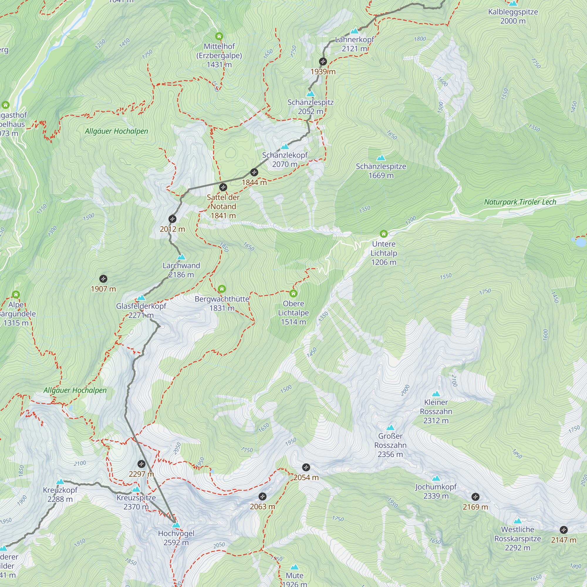 Obere Lichtalpe map