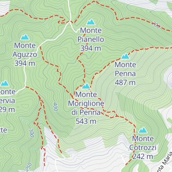 Map of Monte Moriglione di Penna