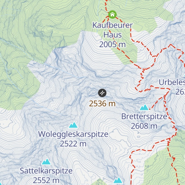 Map of Gliegerkarspitze