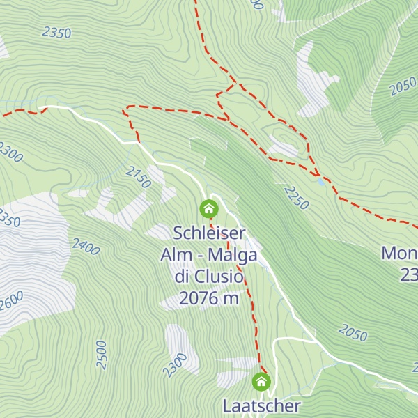 Map of Schleiser Alm - Malga di Clusio