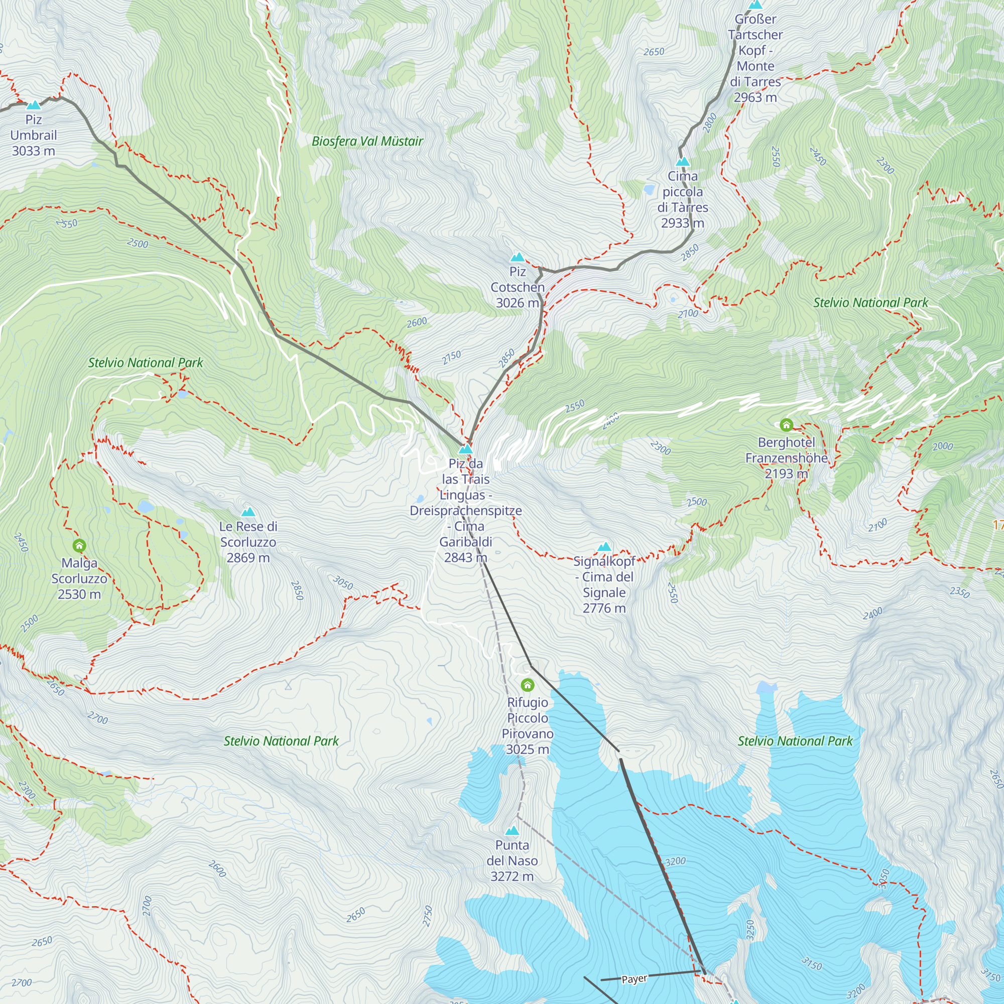 Alpengasthof Tibet Hütte - Albergo e Ristorante Rifugio Tibet map