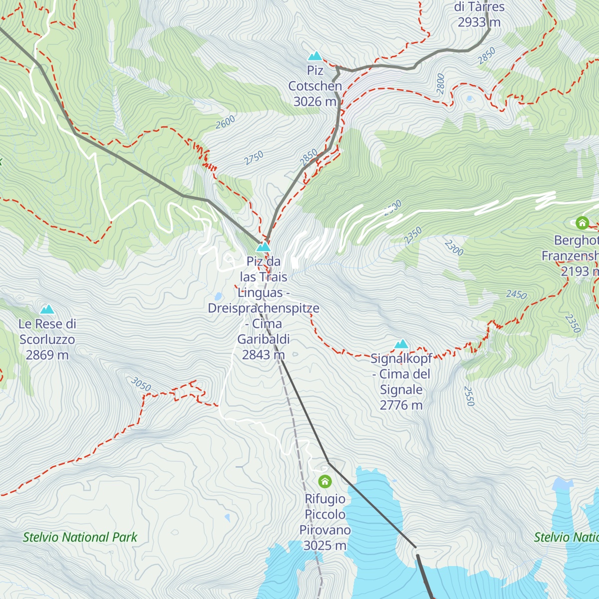 Alpengasthof Tibet Hütte - Albergo e Ristorante Rifugio Tibet map