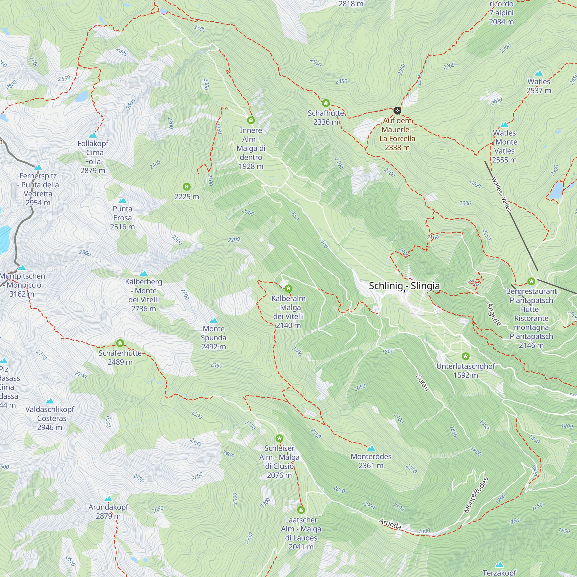 Kälberalm - Malga dei Vitelli map