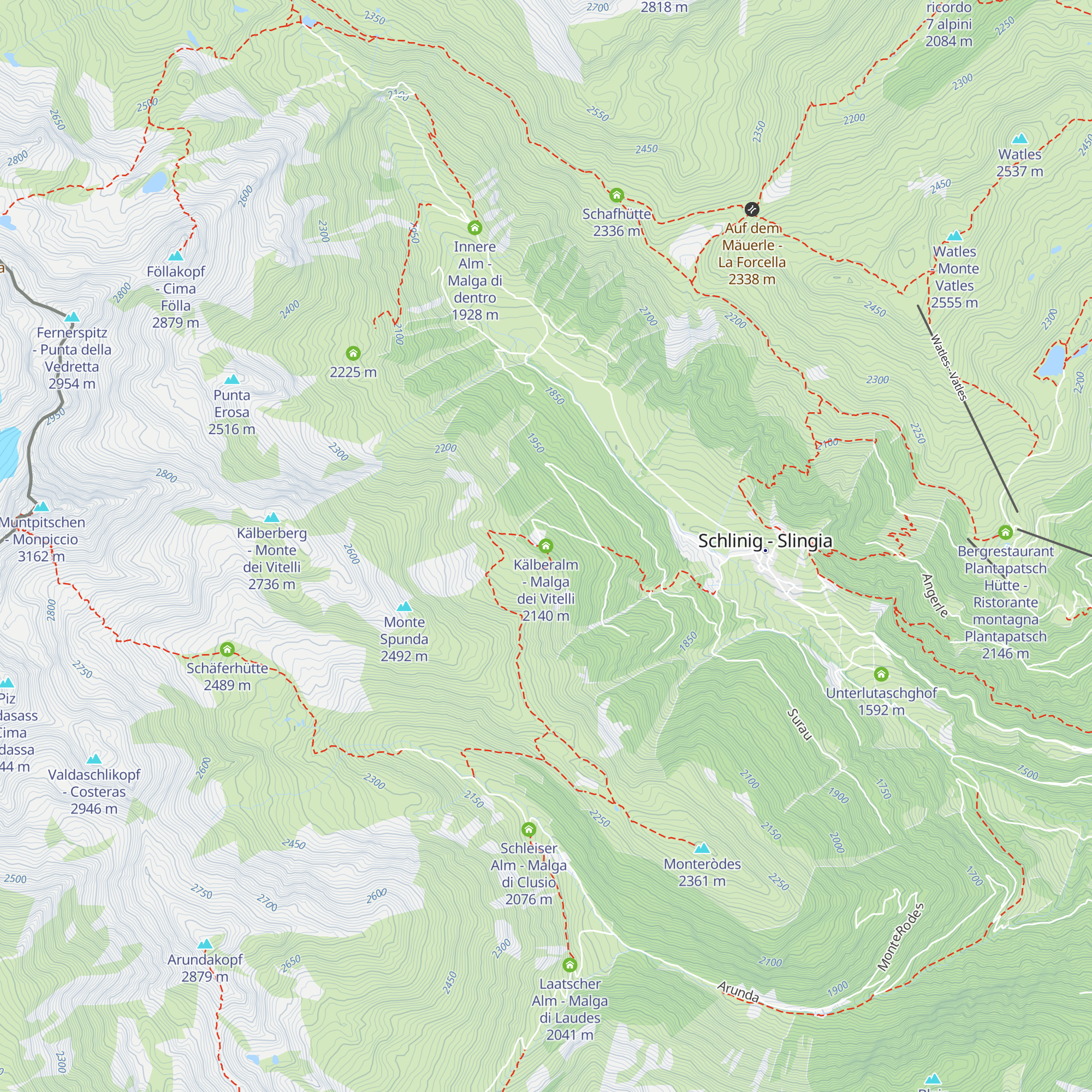 Kälberalm - Malga dei Vitelli map
