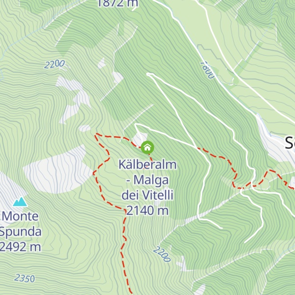 Map of Kälberalm - Malga dei Vitelli