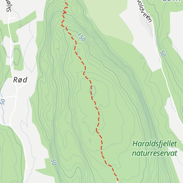 Map of Haraldsfjellet