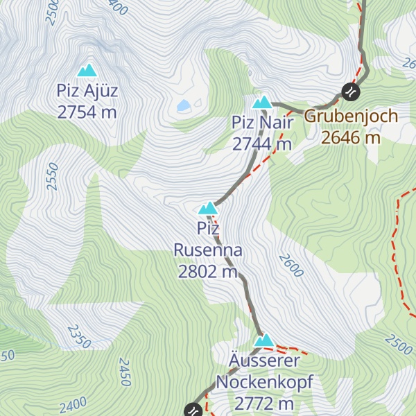 Map of Piz Rusenna