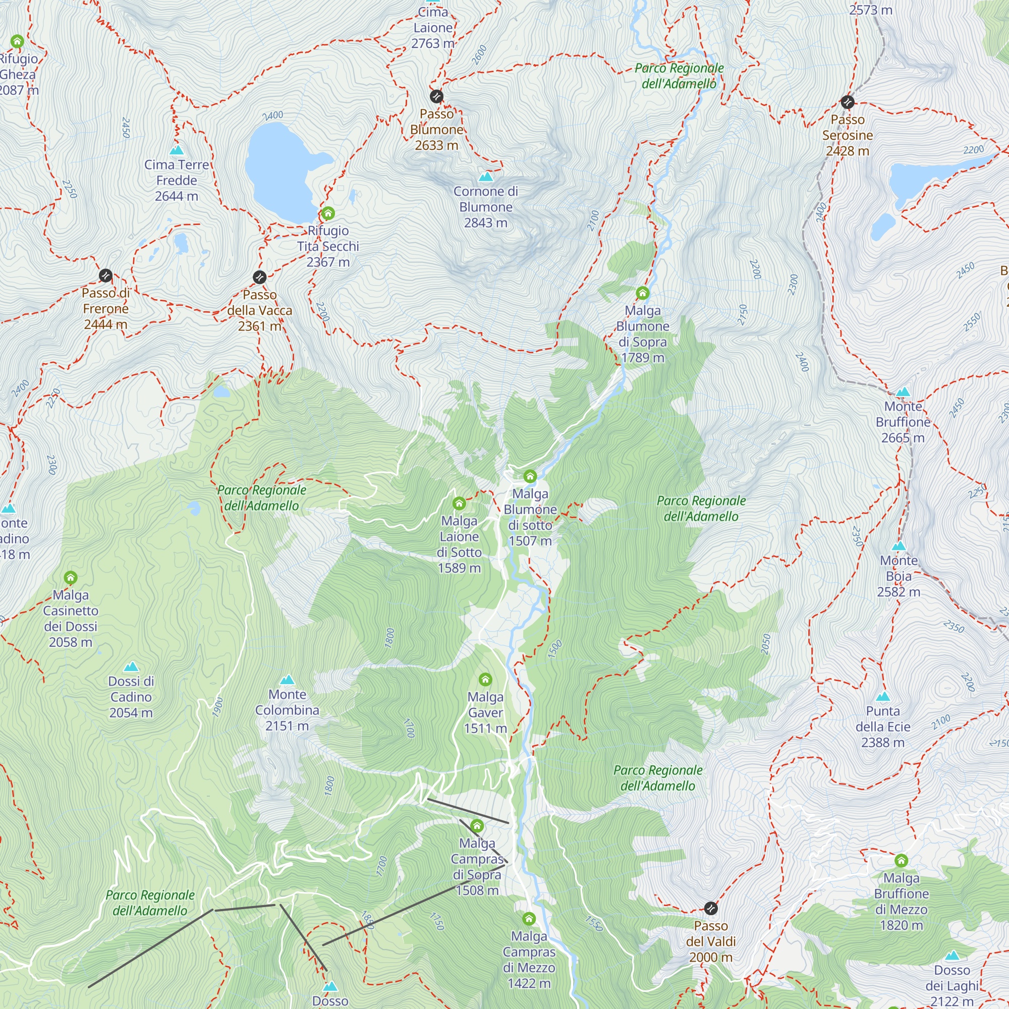 Albergo Gaver map