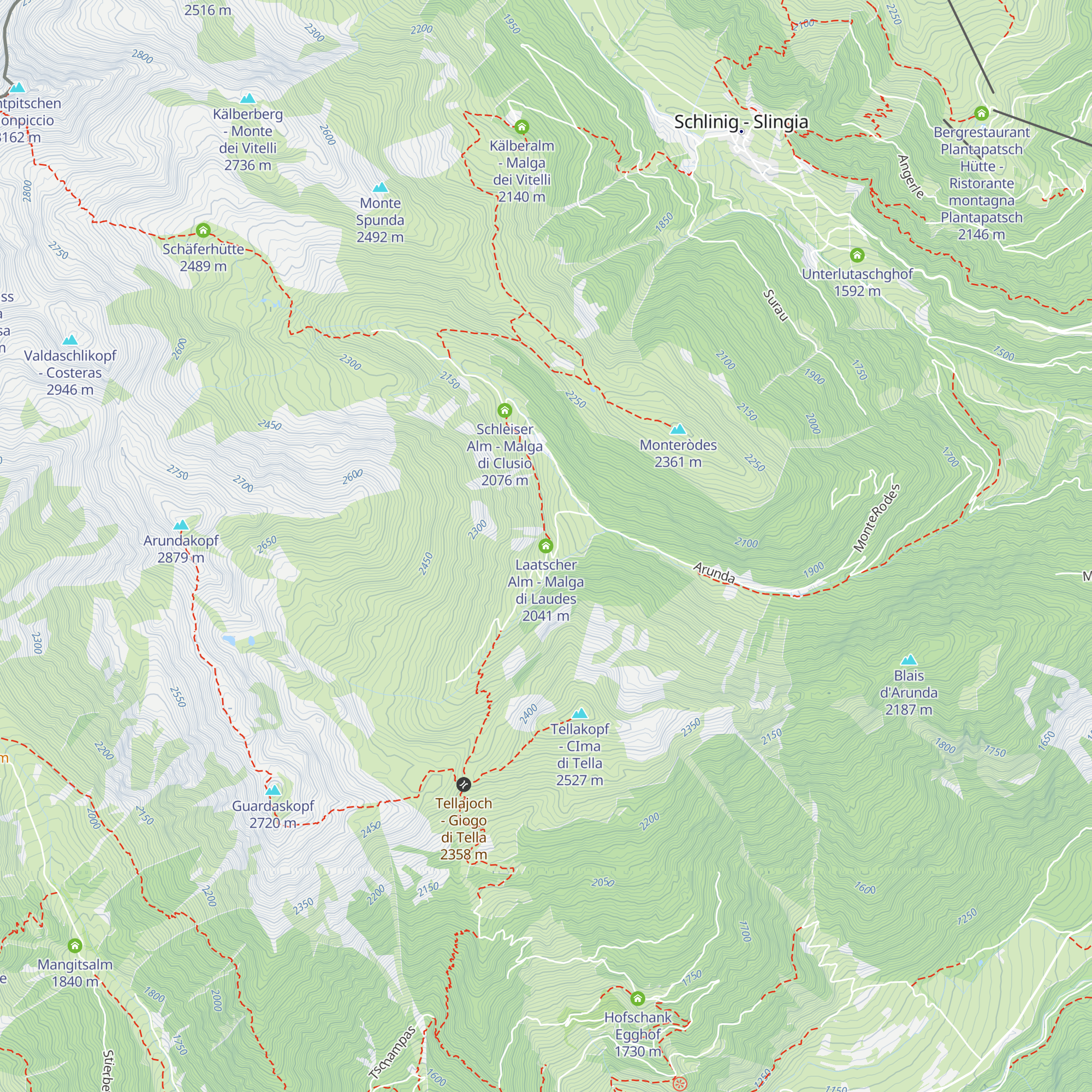 Laatscher Alm - Malga di Laudes map