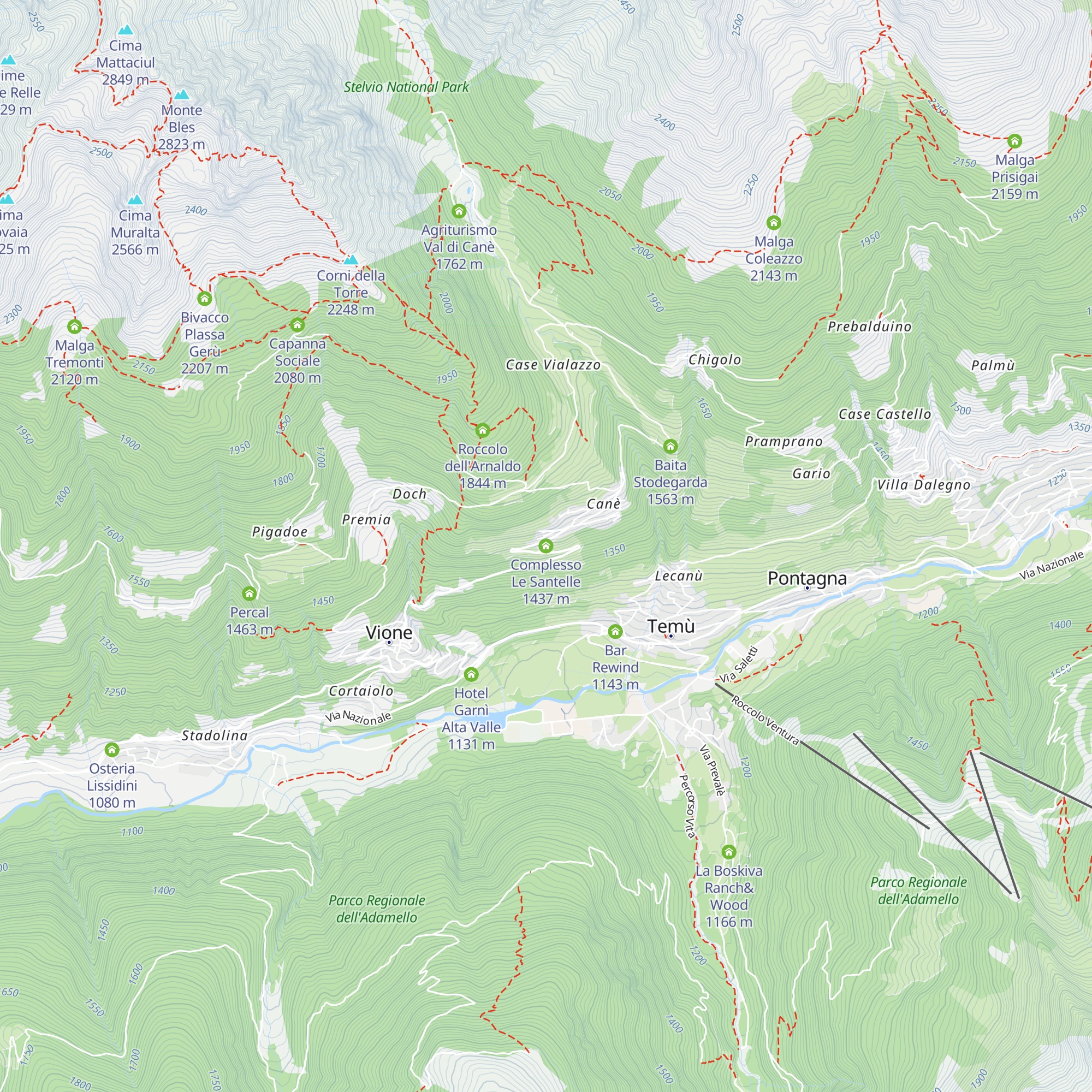Complesso Le Santelle map