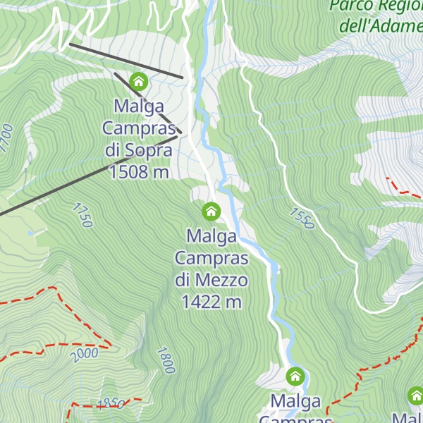Map of Malga Campras di Mezzo