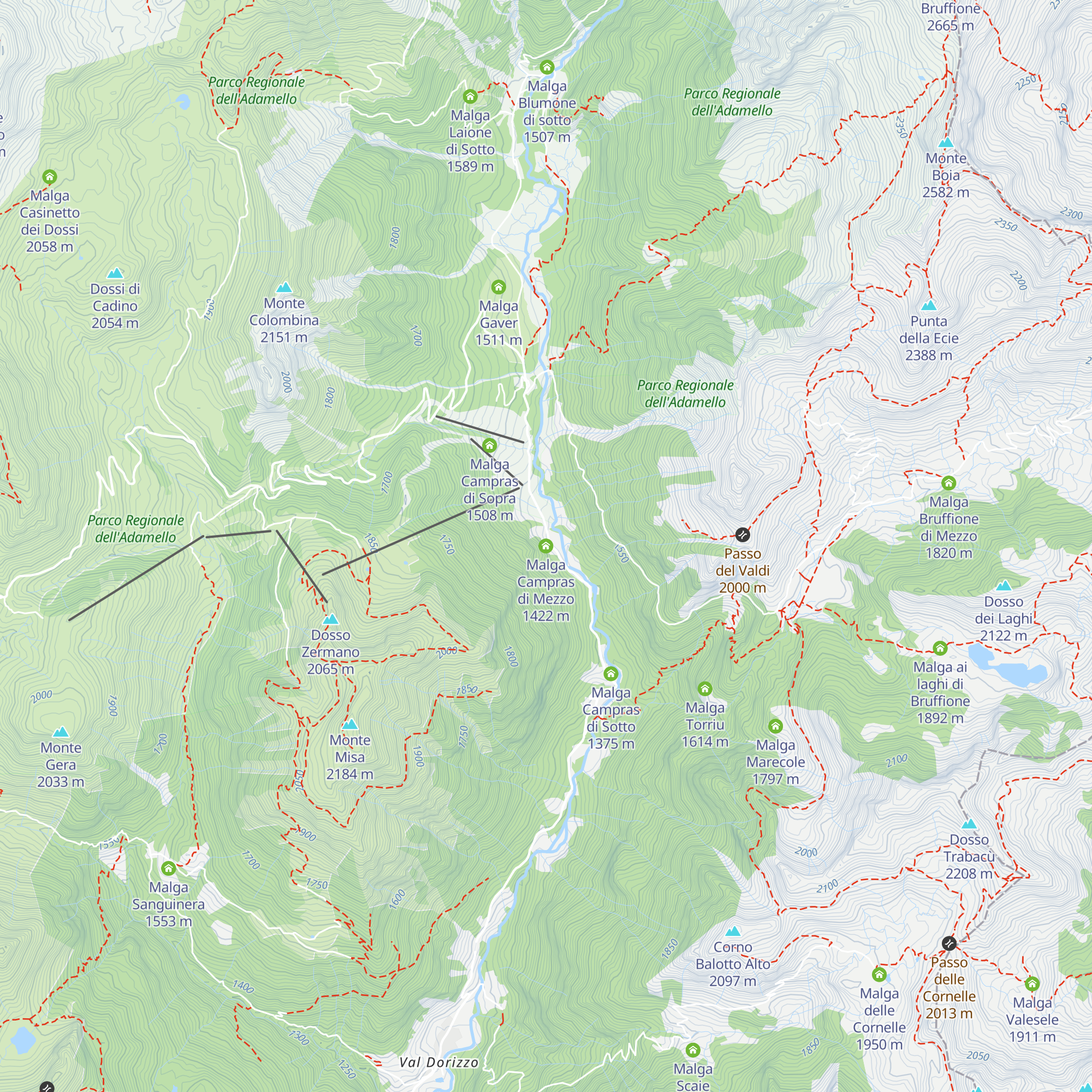 Malga Campras di Mezzo map