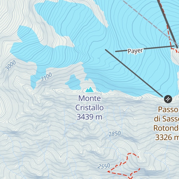 Map of Monte Cristallo