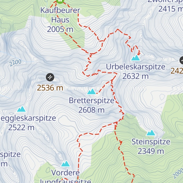 Map of Bretterspitze