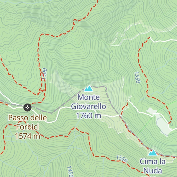 Map of Monte Giovarello