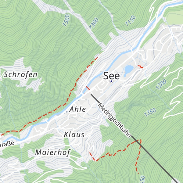 Map of Bergrausch Hütte