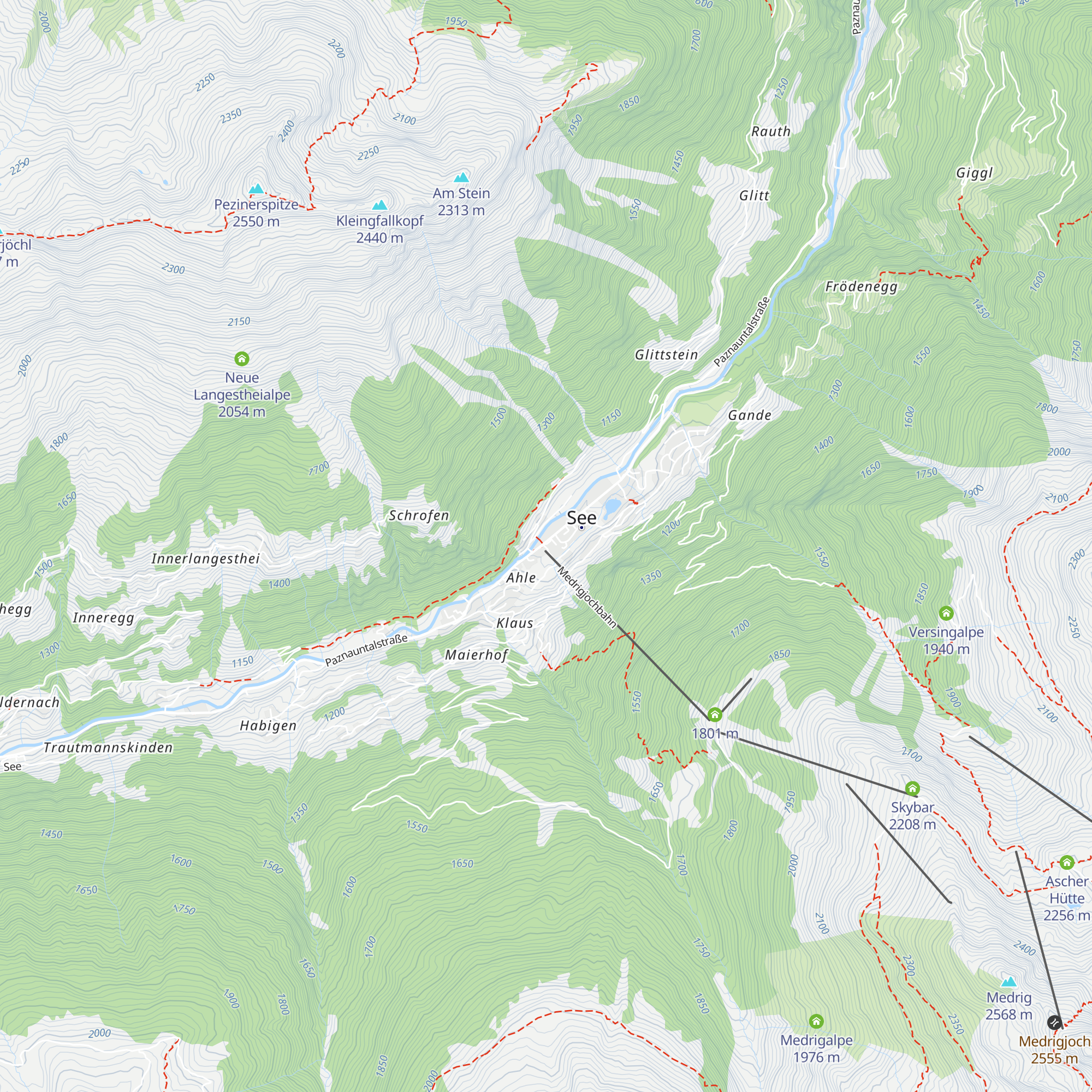 Bergrausch Hütte map