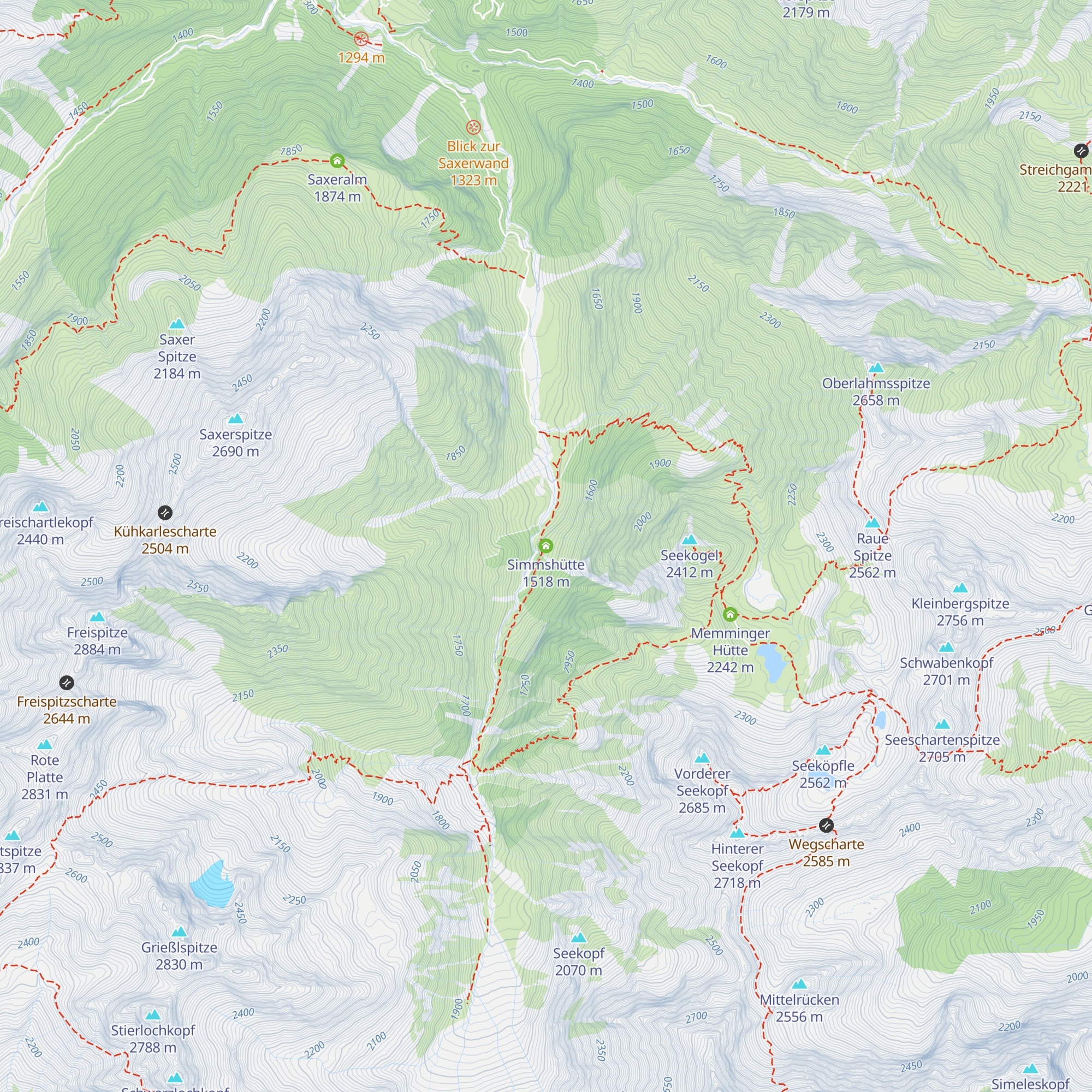Simmshütte map