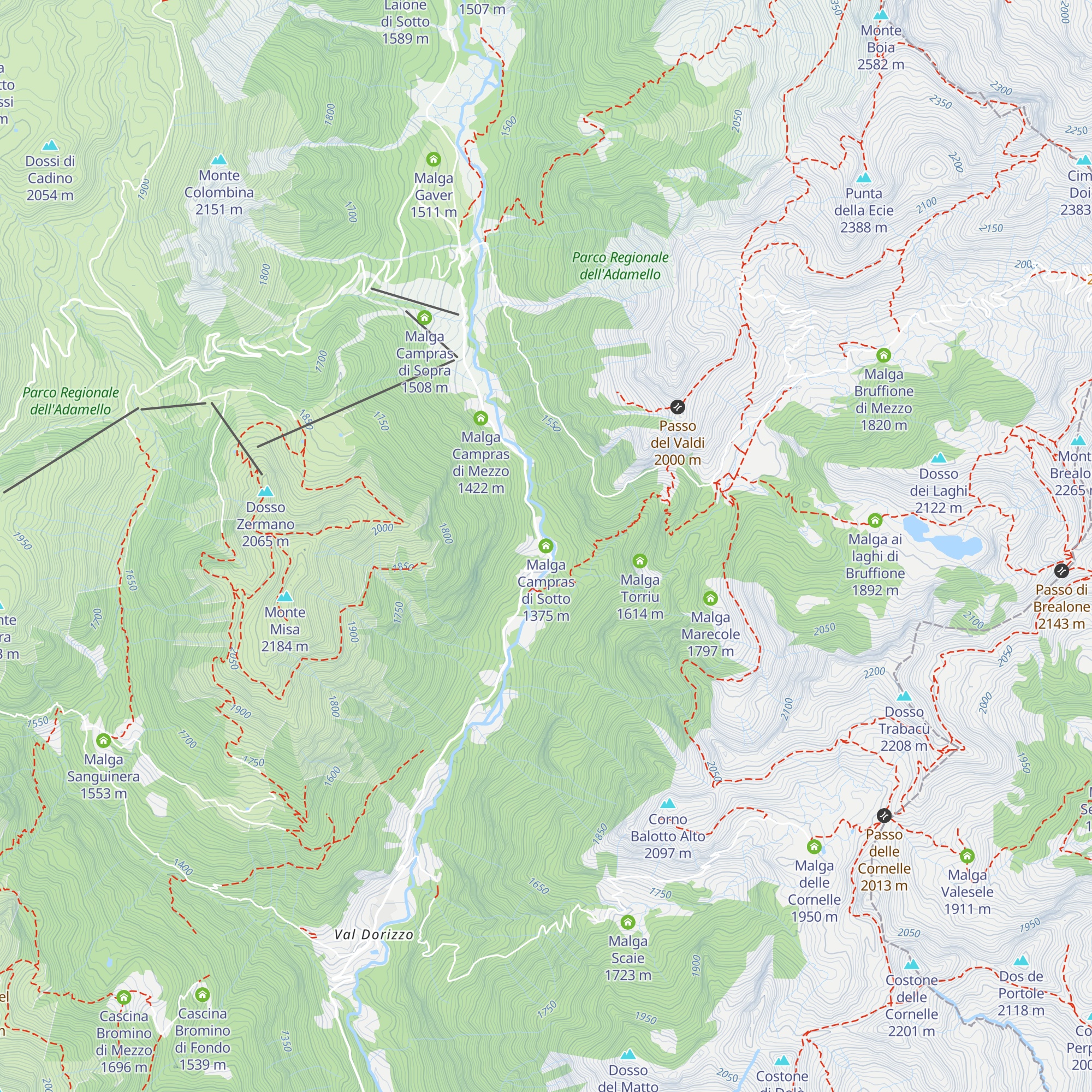 Malga Campras di Sotto map