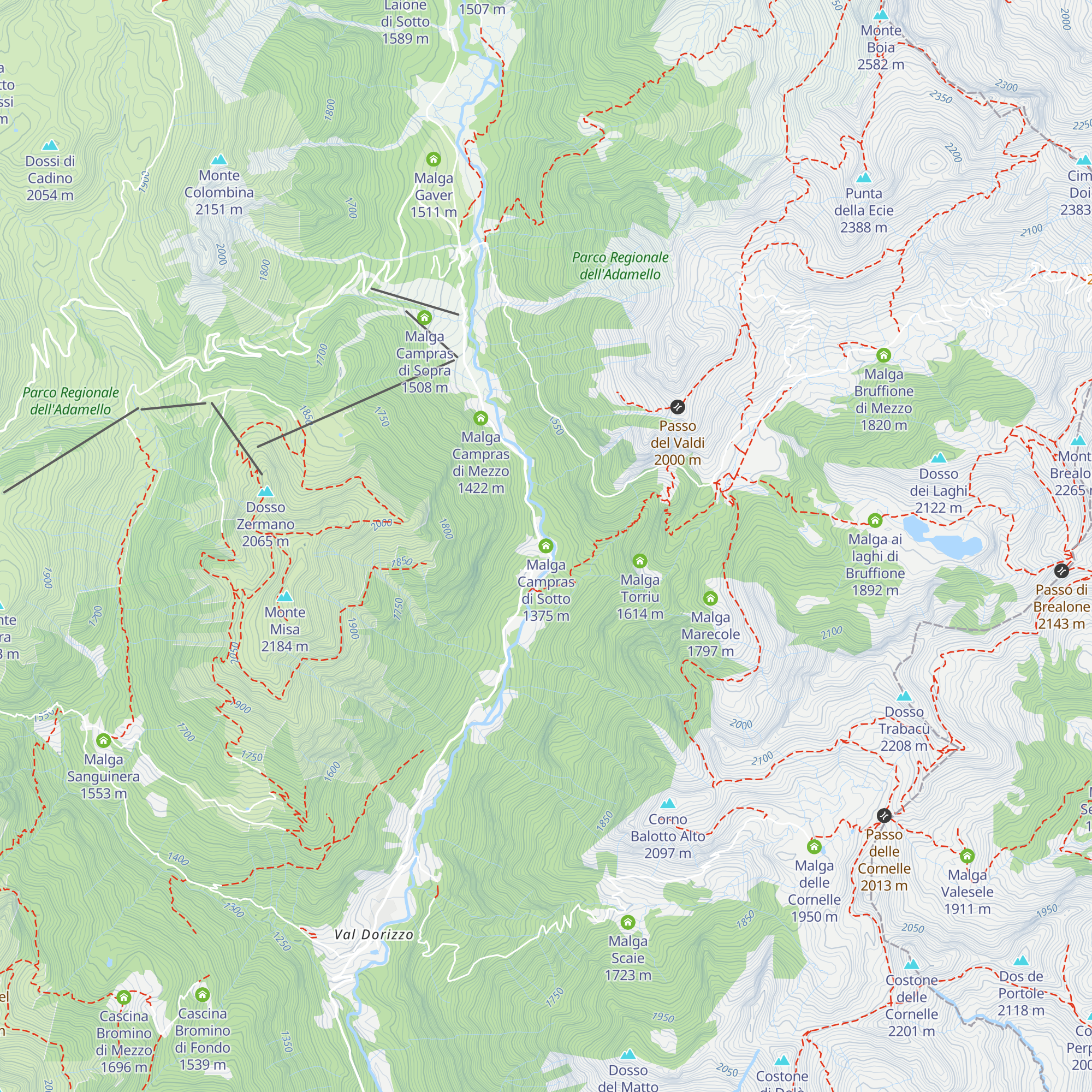 Malga Campras di Sotto map