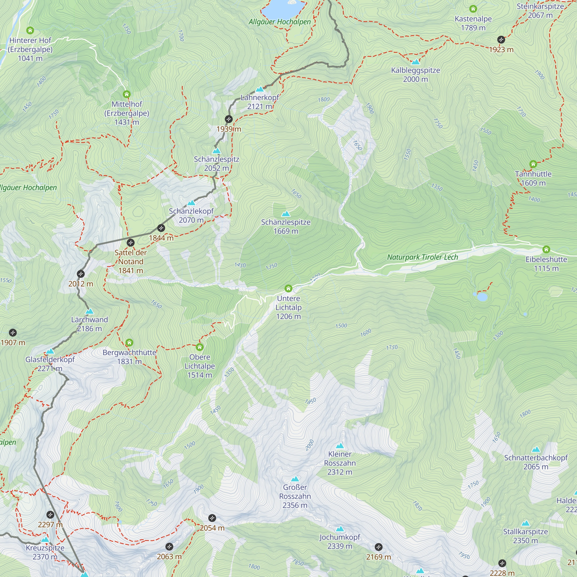 Untere Lichtalp map