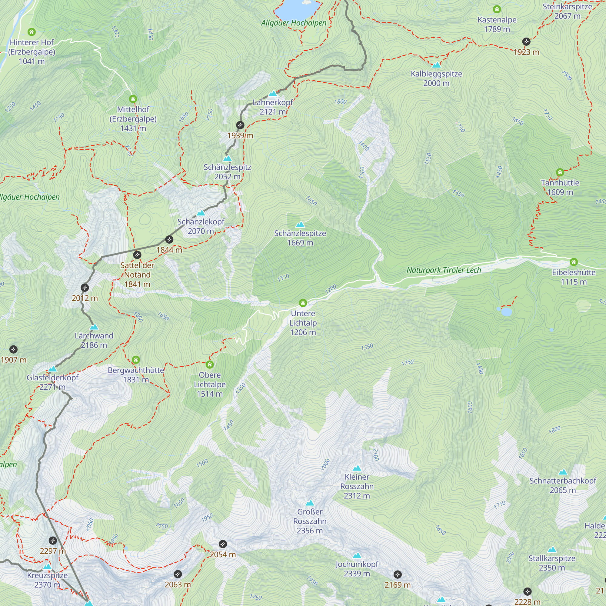 Untere Lichtalp map