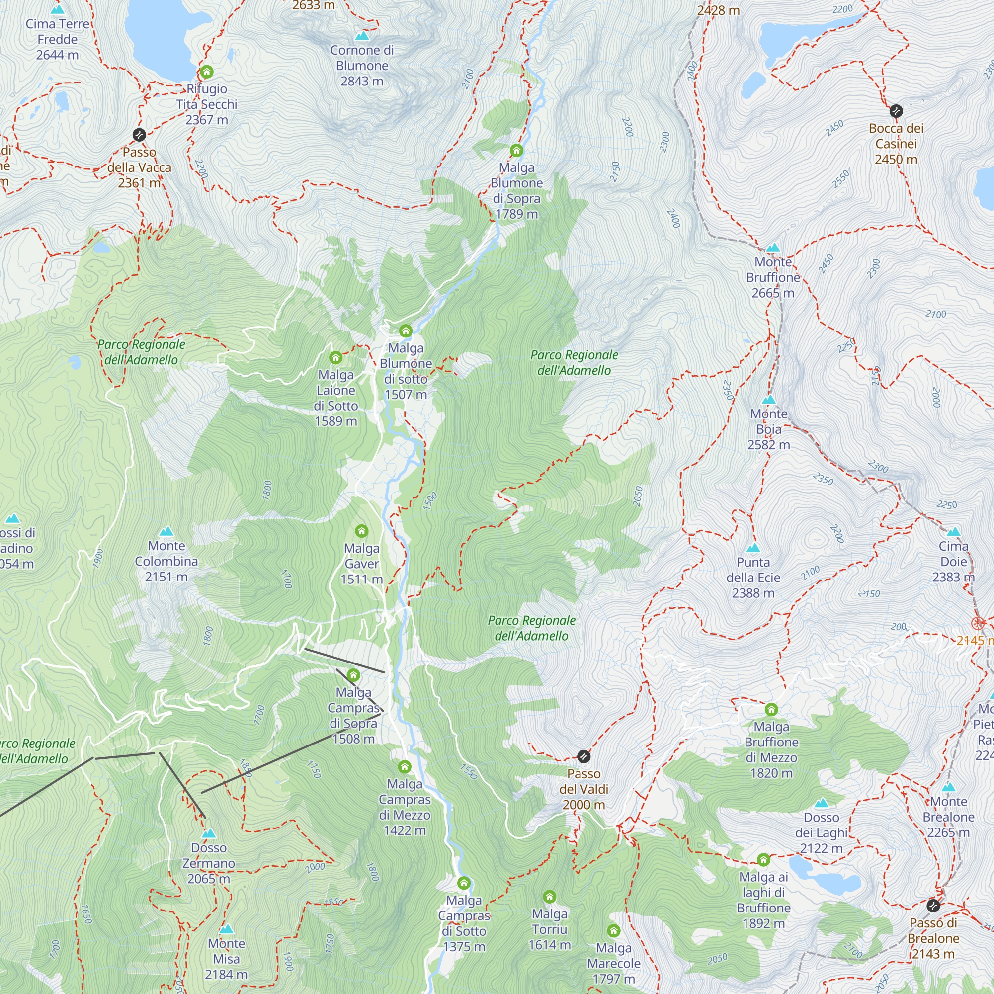 Malga Malghetta map