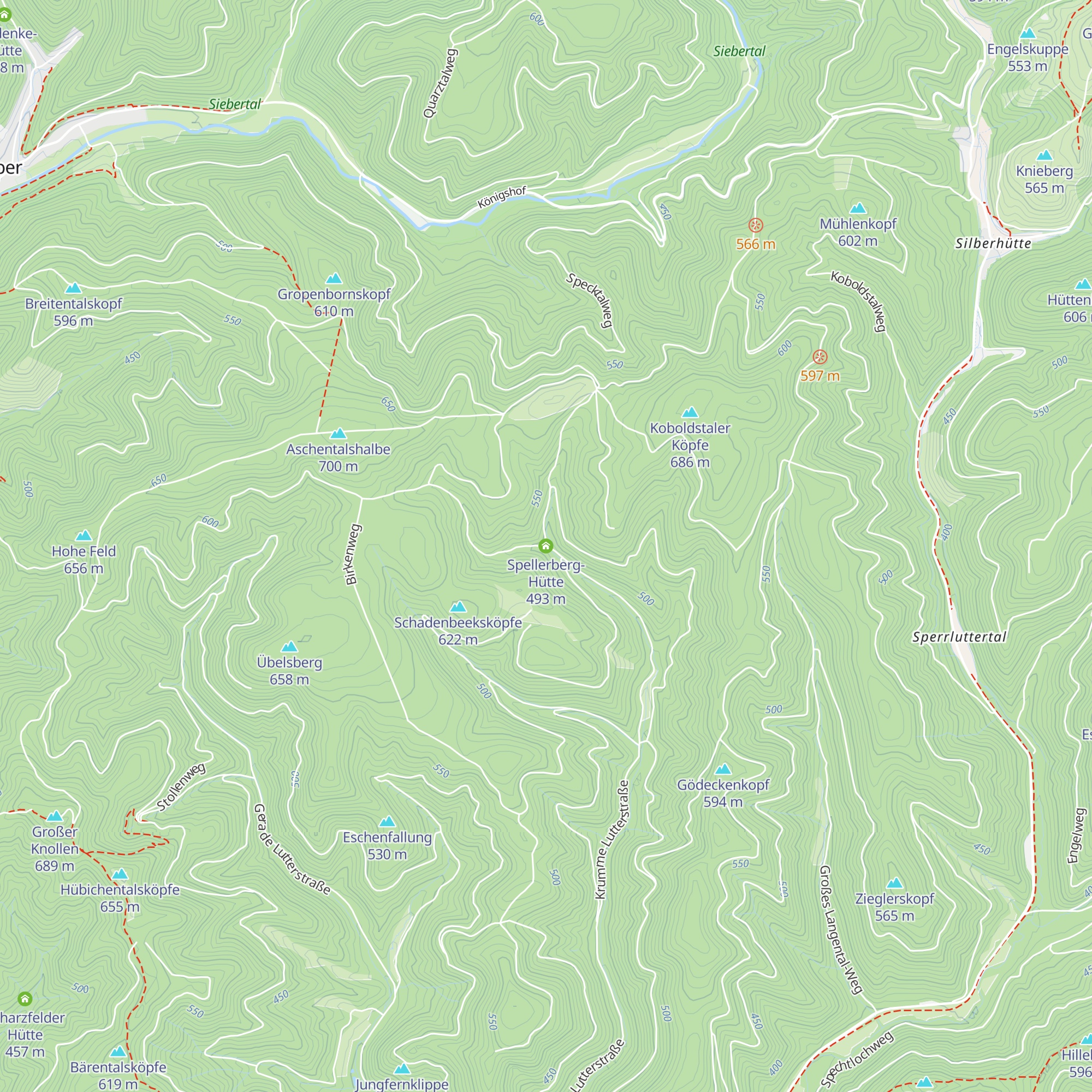 Spellerberg-Hütte map