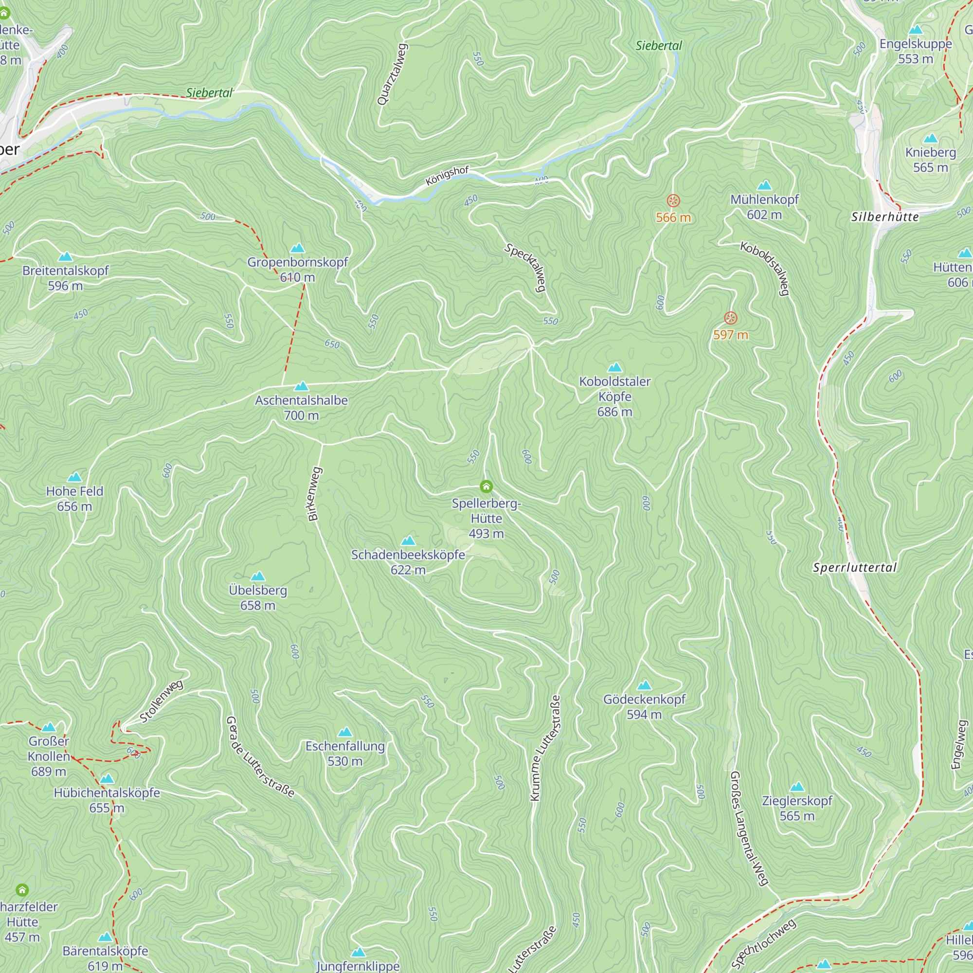 Spellerberg-Hütte map