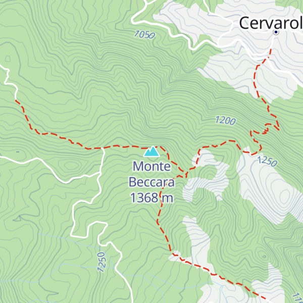 Map of Monte Beccara