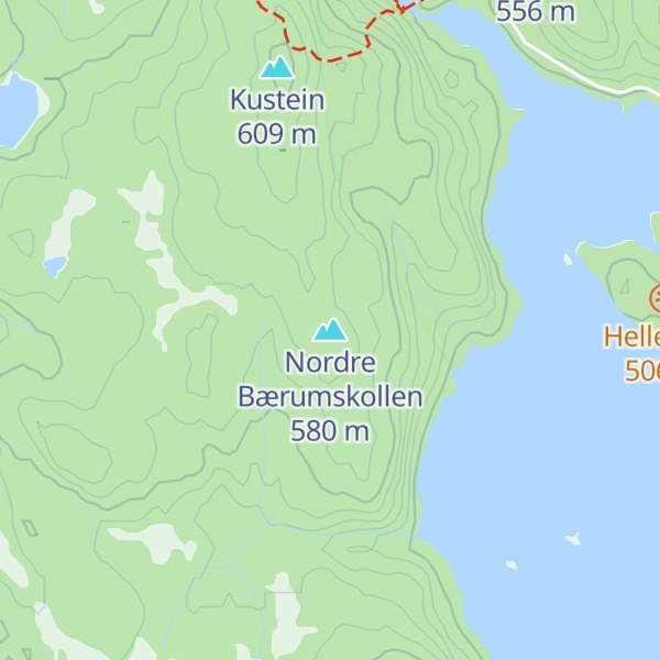 Map of Nordre Bærumskollen