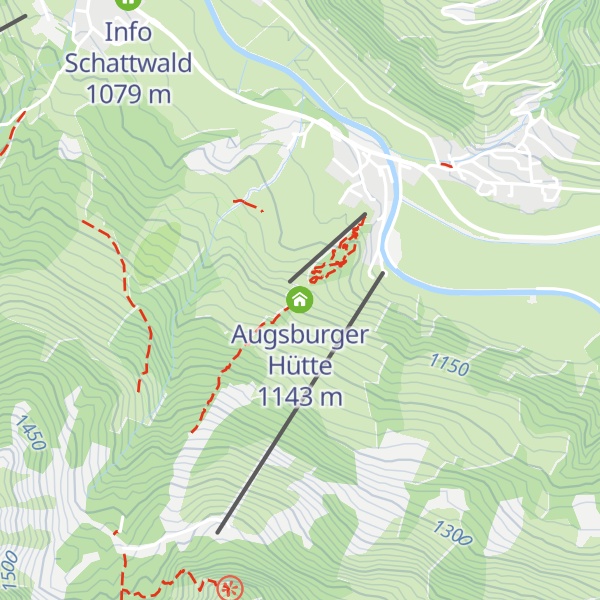 Map of Augsburger Hütte