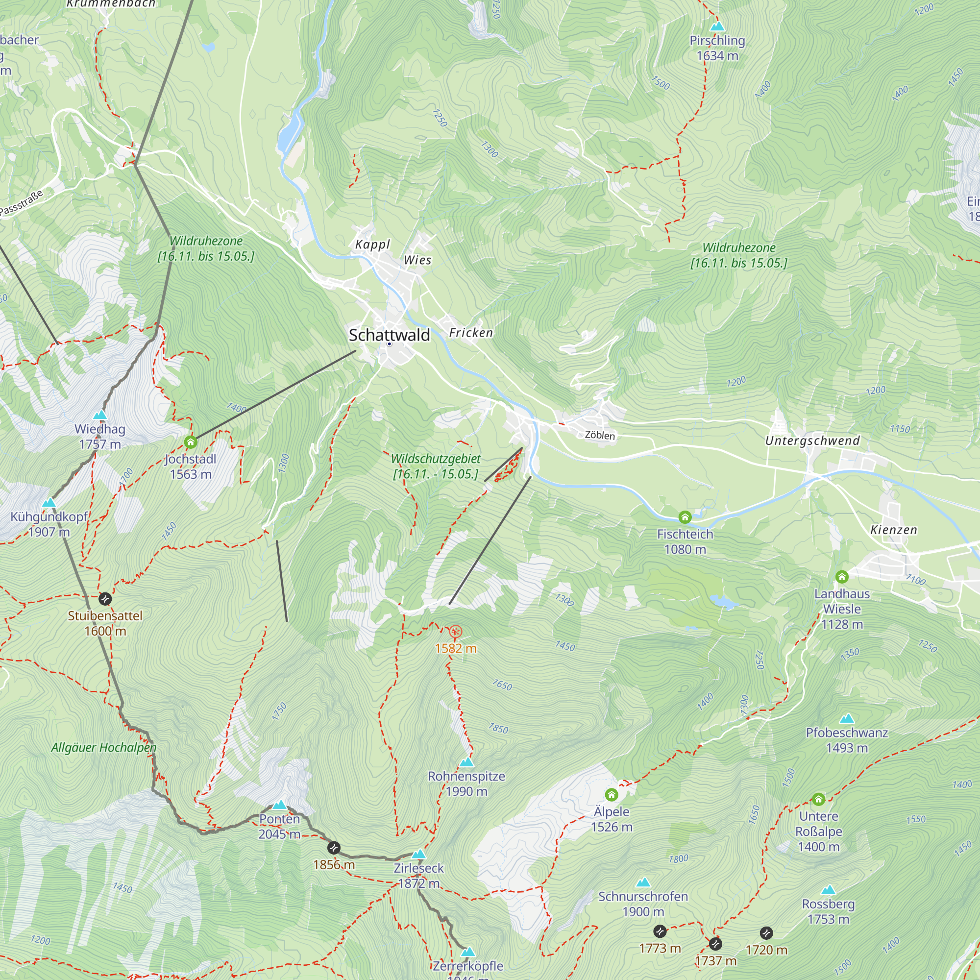 Augsburger Hütte map