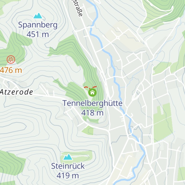 Map of Tennelberghütte