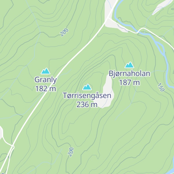 Map of Tørrisengåsen