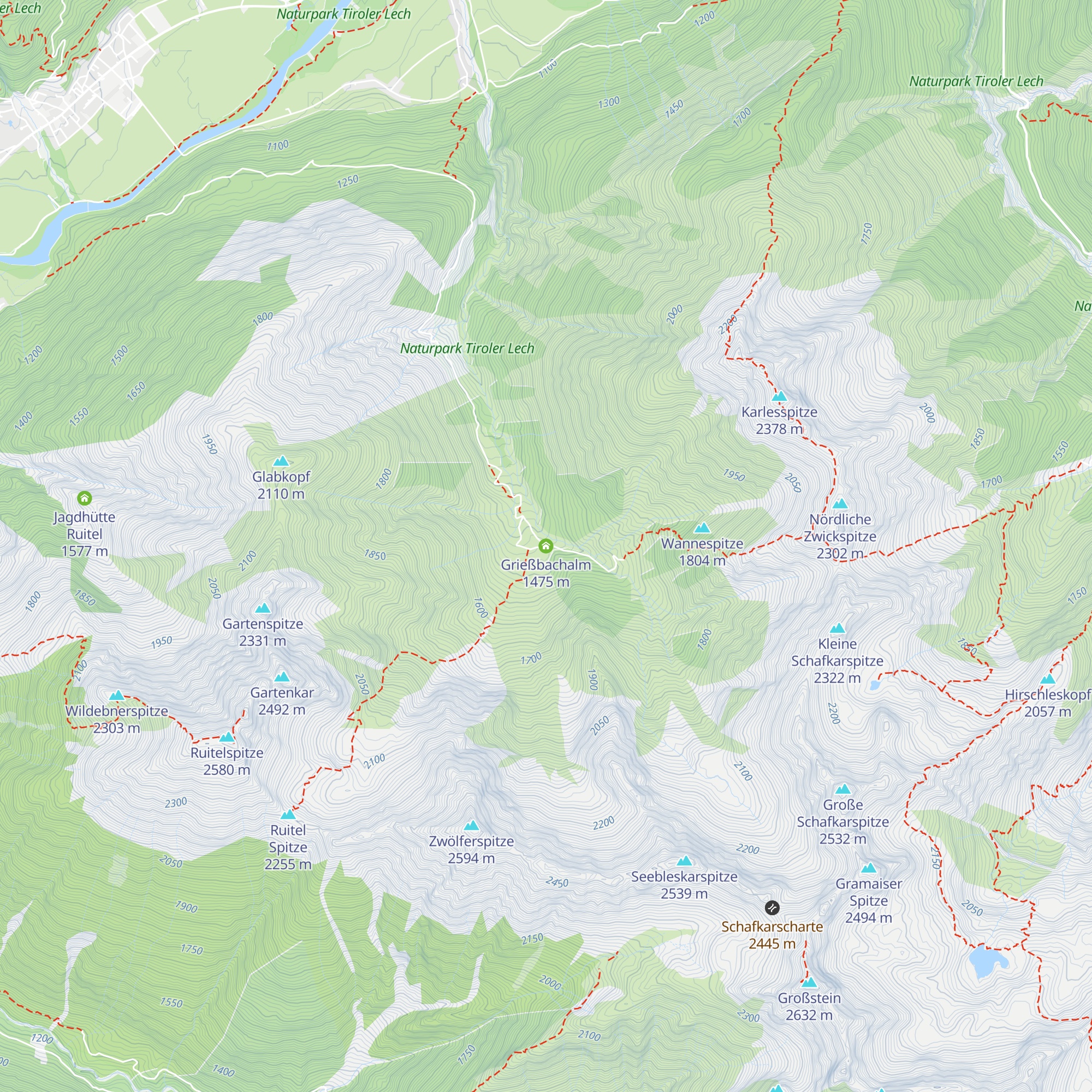 Grießbachalm map