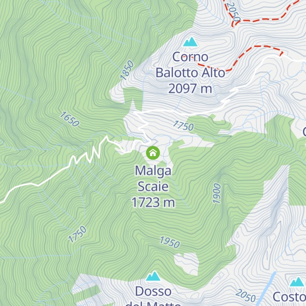 Map of Malga Scaie